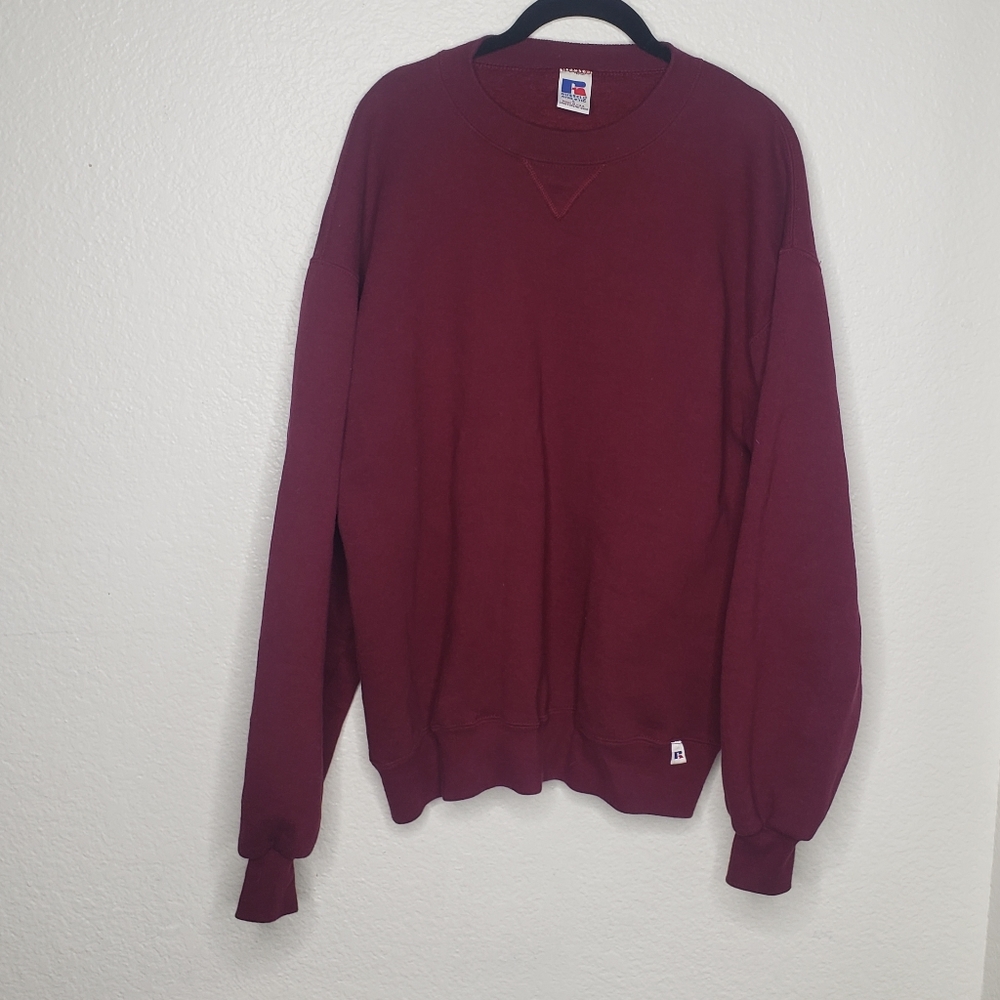 Vintage Russell Athletic Burgundy Sweatshirt